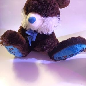 DAN DEE BUNNY PLUSH SMALL AMOUNT OF CHOCOLATE SCENT STILL NOTED BROWN BLUE